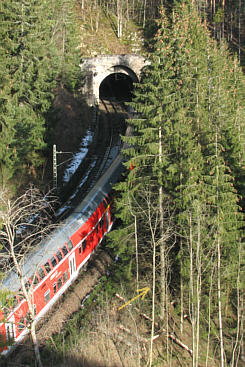 Unfallstelle 18.01.07 am Sommerberg bei Nußbach, Schwarzwaldbahn